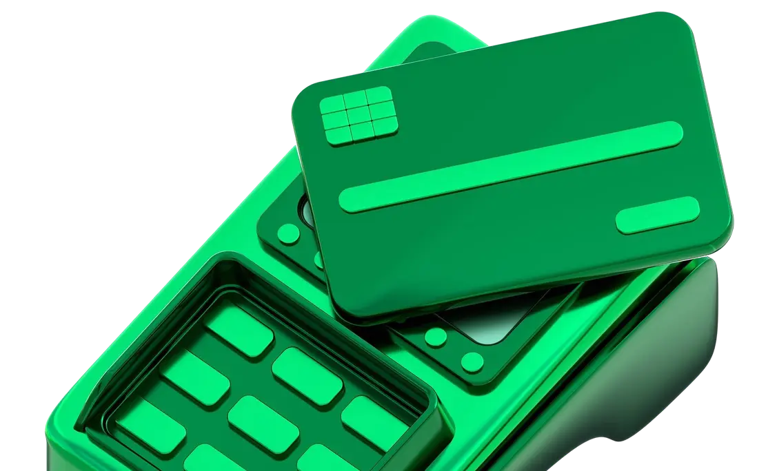 Contactless payment terminal illustration